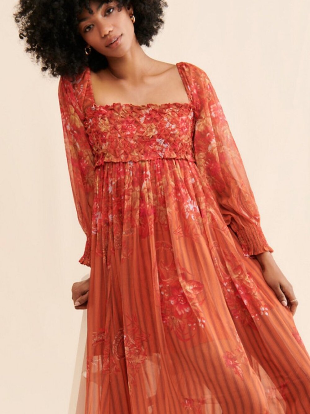 Free People Angel Eyes Off-the-Shoulder Maxi Dress